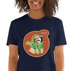 Mascochula camiseta mujer dino personalizada con tu mascota azul marino, , large image number null