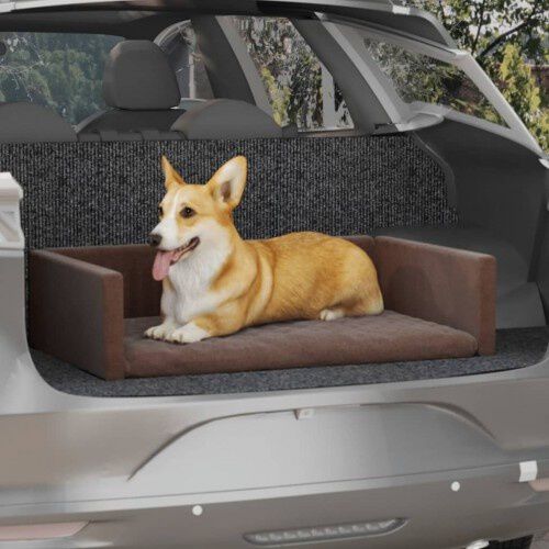 Vidaxl cama de maletero marr&oacute;n para perros, , large Imagen numero 4