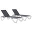 Outsunny Conjunto de 2 Tumbonas Reclinables de Aluminio Tumbonas de Jard&iacute;n con Respaldo Ajustable en 5 Niveles y 2 Ruedas para Terraza Balc&oacute;n Piscina 170x67,5x95 cm Gris y Blanco, , large indicador imagen numero 1