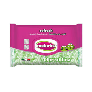 Inodorina Refresh Toallitas Húmedas Clorhexidina para perros y gatos