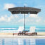 Outsunny Sombrilla de Jardín de Aluminio 198x130x245 cm Parasol de Jardín Rectangular con Función de Inclinación para Terraza Patio Exterior Gris, , large indicador imagen numero 2