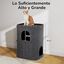 Fukumaru Cueva para Gatos de 2 Pisos Color Gris | Casa para Gatos Multinivel para Varios Gatos, Lana Natural, Dise&ntilde;o Moderno para Hogar, Estable, Plegable y F&aacute;cil de Limpiar, , large indicador imagen numero 3