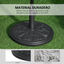 Outsunny Base de Sombrilla Peso 13 kg Soporte para Parasol Redondo de HDPE y Cemento para Poste de Paraguas de Ø35/38/48 mm para Terraza Patio Jardín Playa Ø48x34 cm Negro, , large indicador imagen numero 5