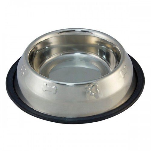 Comedero acero inoxidable antideslizante decorado color Gris, , large Imagen numero 1