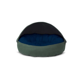 Gauty Cama Redonda Tela de sarga  Verde y Azul oscuro para Perros y Gatos 