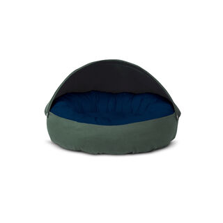 Gauty Cama Redonda Tela de sarga  Verde y Azul oscuro para Perros y Gatos 