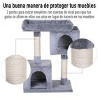 Rascador con 2 cajas plataforma PawHut color Gris, , large image number null