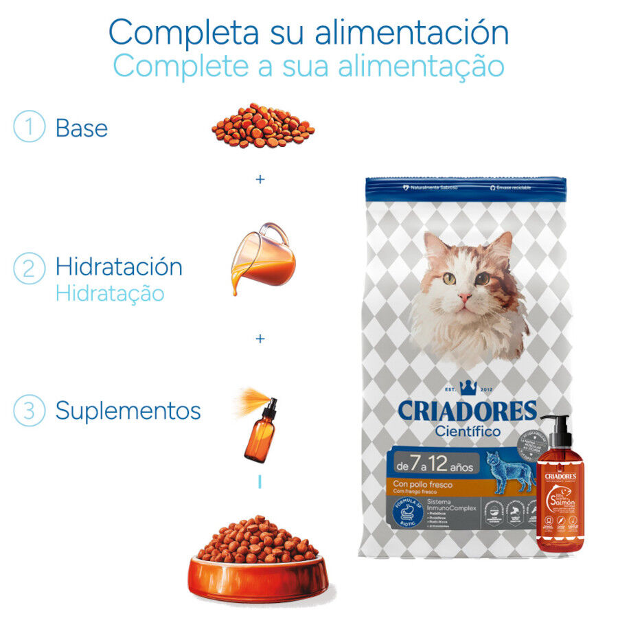 Criadores Cient&iacute;fico Mature +7 Pollo pienso para gatos, , large Imagen numero 8