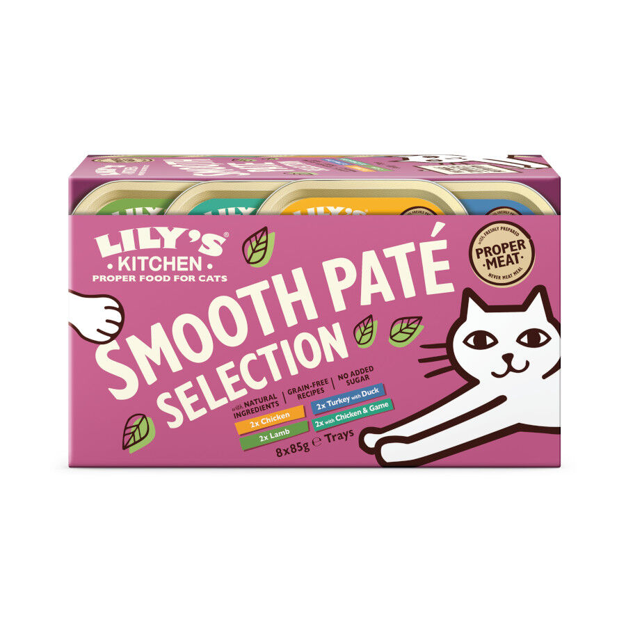 Lily&#039;s Kitchen Feline Smooth Selection paté tarrinas para gatos thumbnail