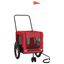 vidaXL Remolque de bicicleta mascotas hierro tela Oxford rojo negro, , large indicador imagen numero 3