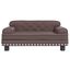 vidaXL Cama para perros de cuero sintético marrón 70x45x30 cm, , large indicador imagen numero 2