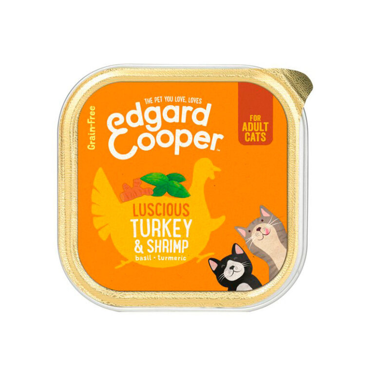 Edgard & Cooper Adult pavo y gambas tarrina para gatos, , large image number null