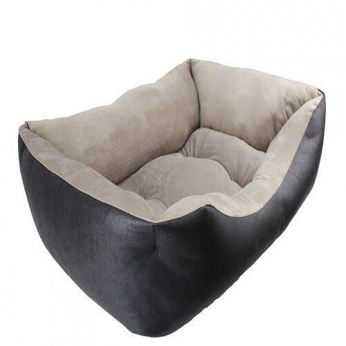 Cuna de tapicer&iacute;a y coralina para perros color Negro, , large Imagen numero 3