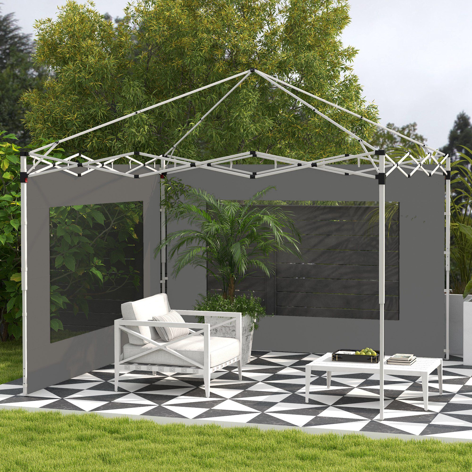 Outsunny Paredes para Carpa Gris, , large Imagen numero 2