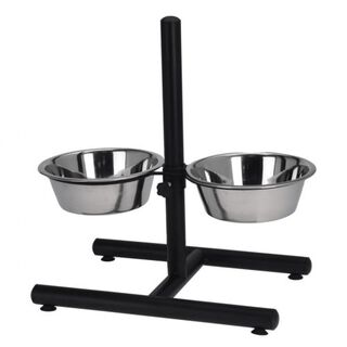 Pets collection comedero de metal plateado para mascotas