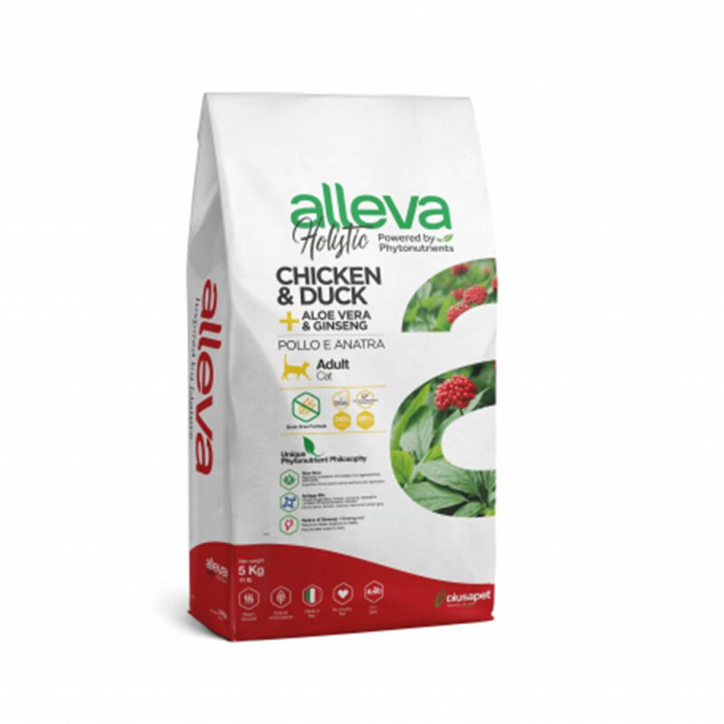Alleva Holistic gatos Adultos con Pollo & Pato + Aloe Vera & Ginseng - Alleva - (5 Kg), , large Imagen numero 3