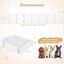 COSTWAY Parque para Perros de 8 Paneles con Puerta de Seguridad con Estructura Met&aacute;lica, Corral para Perros Peque&ntilde;os y Medianos, Corralito para Perros Plegable para Interior Exterior, Blanco, , large indicador imagen numero 3