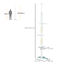 PawHut Árbol para Gatos de Suelo a Techo de 225-255 cm Torre para Gatos de Suelo a Techo Ajustable en Altura con 3 Plataforma de Forma de Ola Postes Rascadores y 1 Bola 55x38x225-255 cm Blanco, , large indicador imagen numero 3