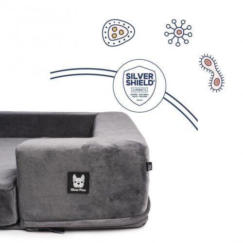 Patasbox milo cama ortop dica viscoel stica gris para perros
