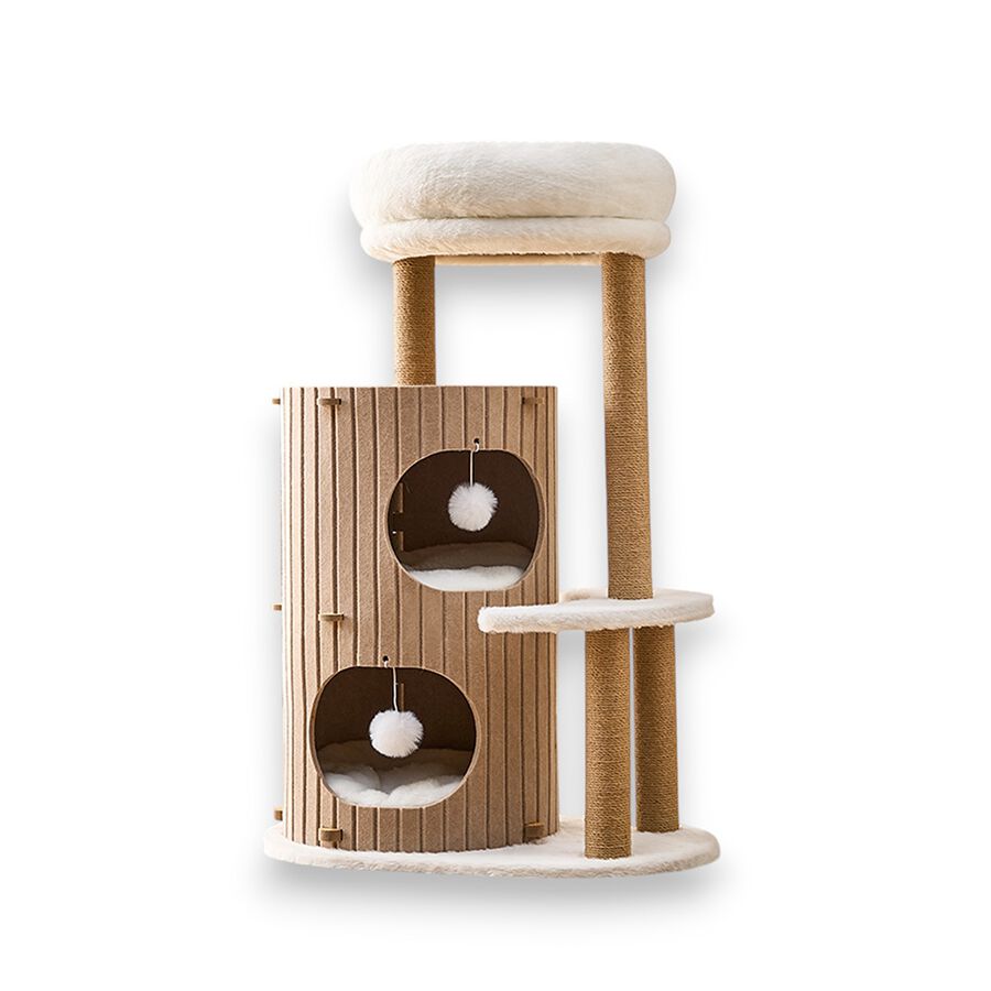 Althea Living - Árbol para Gatos Horizonte, 3 alturas, madera y sisal