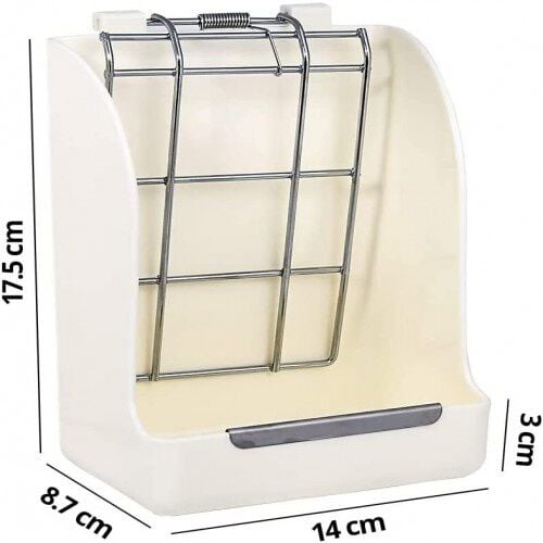 Edipets comedero de plástico blanco para conejos y roedores thumbnail