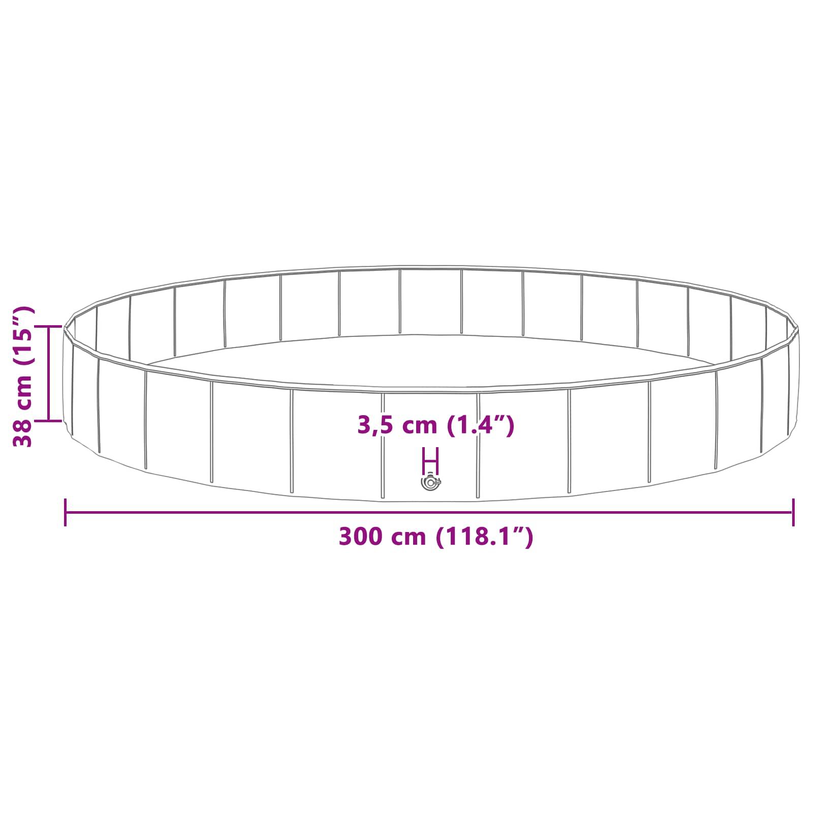 vidaXL Piscina para Perros PVC Grueso mascotas Nadar Ba&ntilde;o de al Aire Libre, , large Imagen numero 9