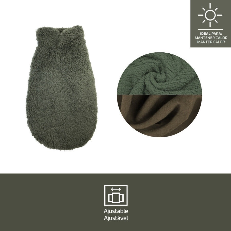 Outech Sudadera Borreguillo Caqui para perros, , large Imagen numero 5