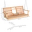 Outsunny Banco Columpio Madera Natural, , large indicador imagen numero 3