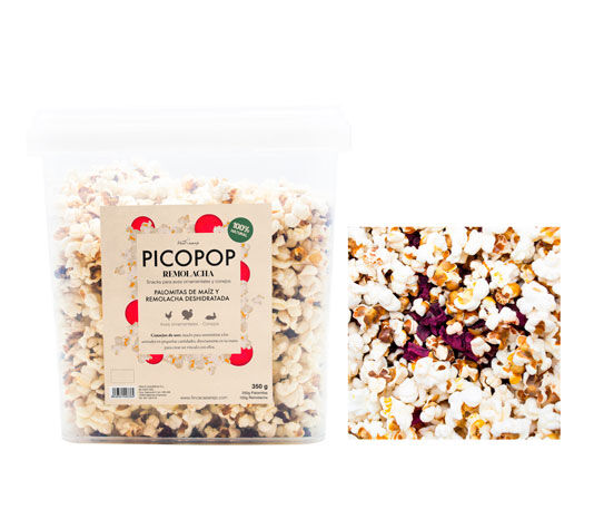 Palomitas de Ma&iacute;z para Gallinas 350 g - Suplemento Alimenticio para Conejos, Aves de Corral y Otros Animales - Snack 100% Natural de Ma&iacute;z y Remolacha, , large Imagen numero 1