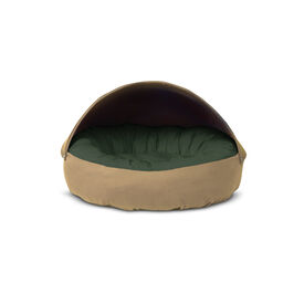 Gauty Cama Redonda Tela de sarga  Beige y verde para Perros y Gatos
