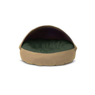 Gauty Cama Redonda Tela de sarga  Beige y verde para Perros y Gatos