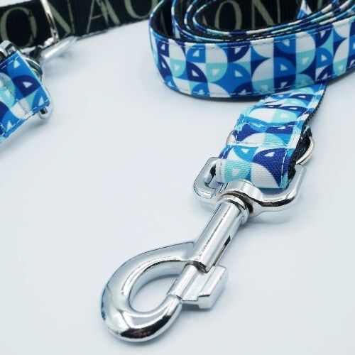 Baona correa henderson multiposici&oacute;n de nylon reciclado azul para perros, , large Imagen numero 2