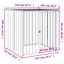 vidaXL Caseta perros con tejado acero galvanizado negro 110x103x109 cm, , large indicador imagen numero 4
