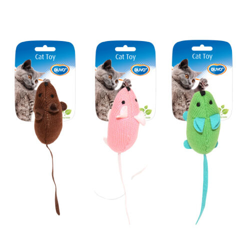 DUVO JUGUETE GATO SURTIDO RATONES DE COLORES 9,5 x 4 x 6 CM, , large Imagen numero 1