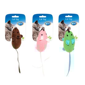 Duvo Juguete surtido ratones multicolor para gatos 