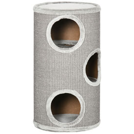 PawHut Barril Rascador gris claro para Gatos