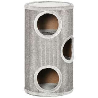 PawHut Barril Rascador gris claro para Gatos