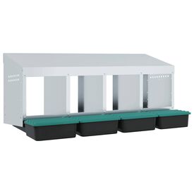 vidaXL Nido para gallinas de acero galvanizado para montar en la pared