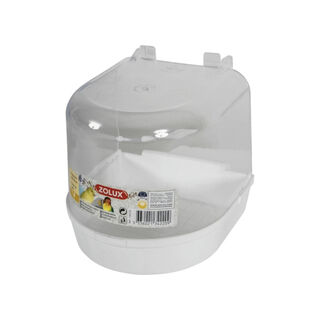 Zolux Bañera Exterior Blanca para pájaros