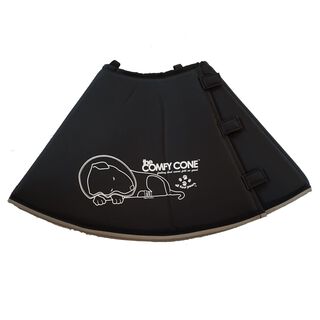All Four Paws Collar de recuperación Comfy Cone negro XL 30cm