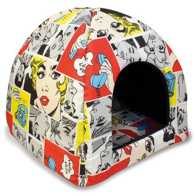 Cama iglú cómic color Negro