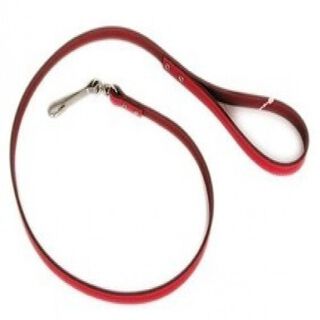 Correa de cuero para perros color Rojo, Correa de cuero para perros color Rojo