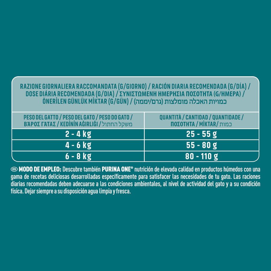 1.5 kg Purina One Indoor Pavo y Cereales pienso para gatos, , large Imagen numero 3