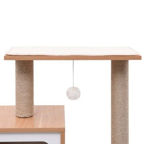 VidaXL Rascador para gatos color Blanco, , large Imagen numero 5