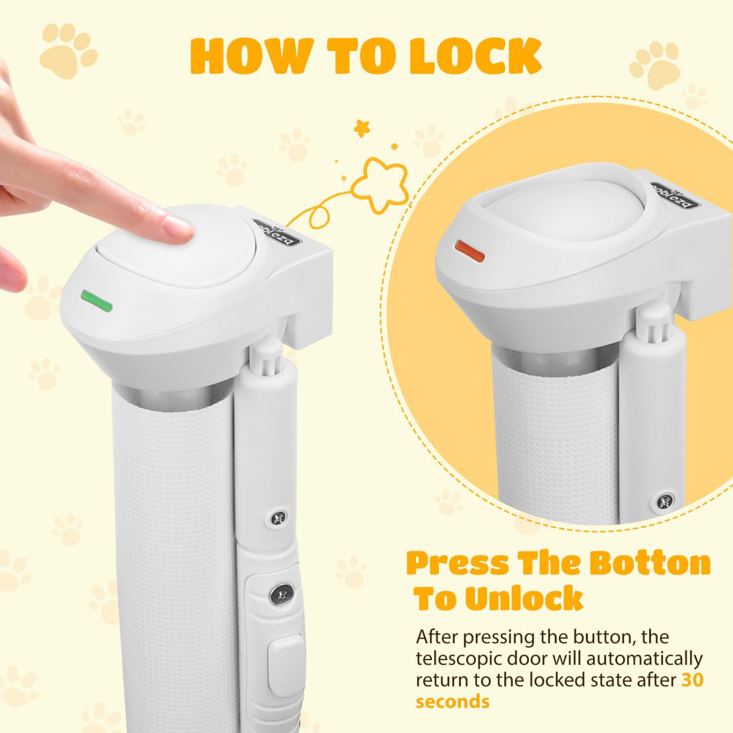 Nobleza Barrera de Seguridad Blanca Ajustable para perros y gatos thumbnail