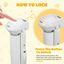 Nobleza - Barrera de Seguridad Ajustable 0-180cm para Bebés y Perros, Apertura con Una Mano, Instalación Sin Taladro, Ideal para Escaleras/Puertas (Interior/Exterior), Acero Blanco, , large indicador imagen numero 2