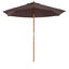Outsunny Sombrilla de Terraza Ø250x230 cm Parasol de Jardín de Madera con 6 Varillas Sistema de Cuerda para Exterior Balcón Patio Café, , large indicador imagen numero 1