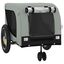 vidaXL Remolque de bicicleta para perros hierro tela Oxford gris negro, , large indicador imagen numero 8