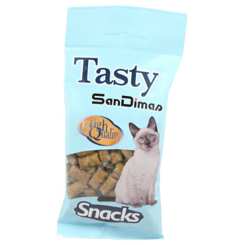 SanDimas Tasty de pollo y malta snacks para gatos Imagen numero 1