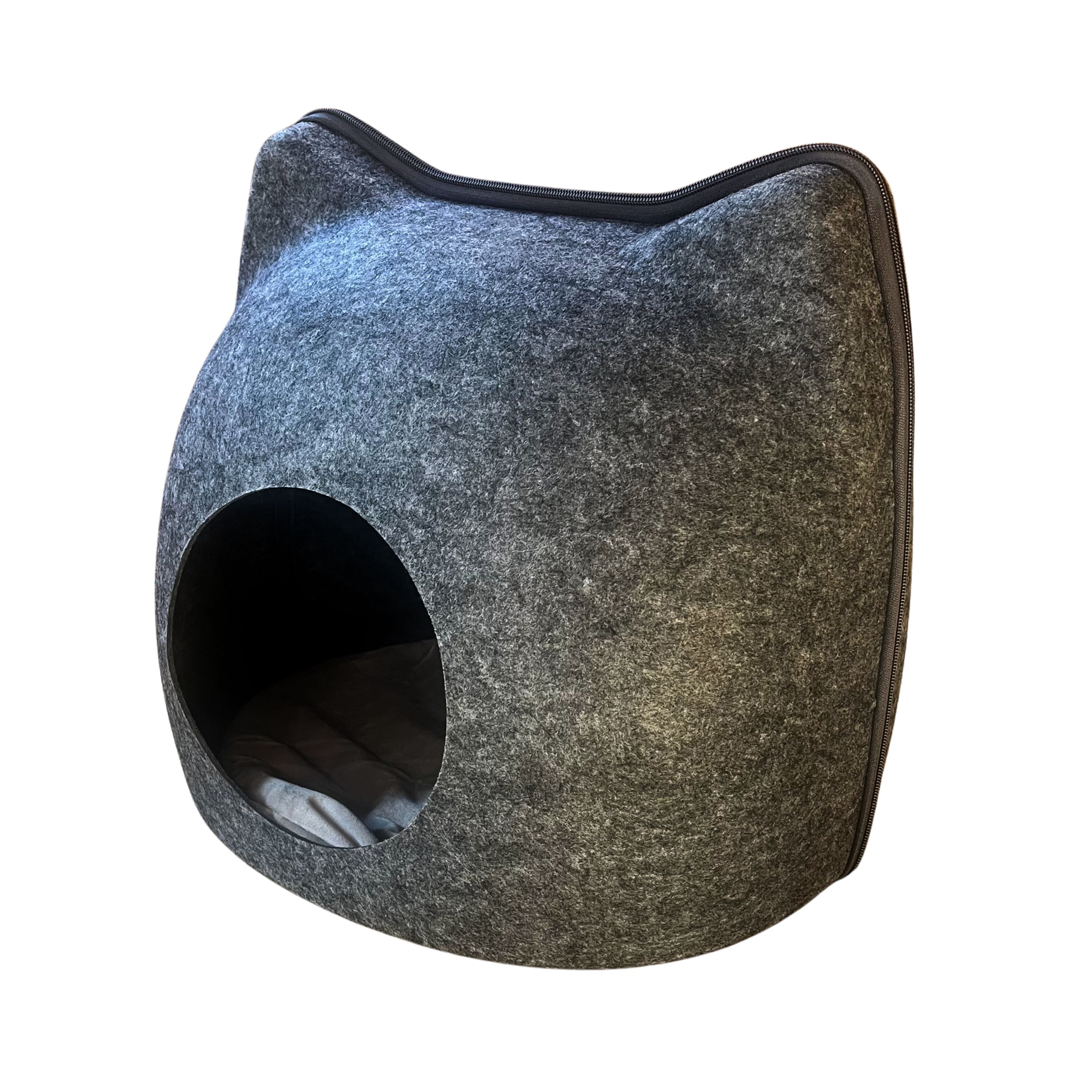 EL &Aacute;TICO PETS Cueva para Gatos con Coj&iacute;n Esponjoso Gris, , large Imagen numero 2